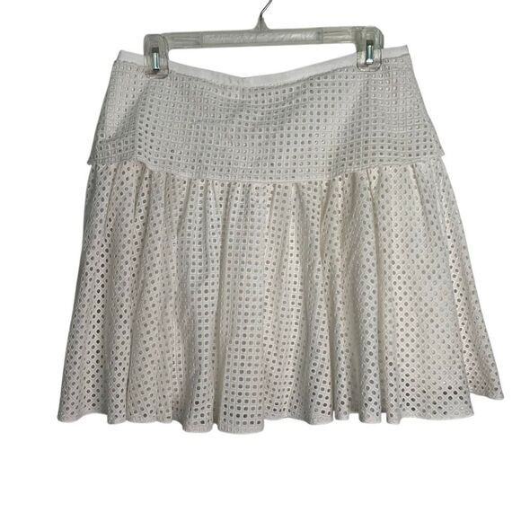 Rag & Bone Lakewood Eyelet Tiered Mini Skirt in White Size 4 - Picture 5 of 12